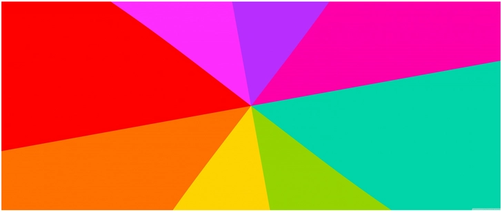 abstrakte digitale grafik mit geometrischen formen und lebendigen farben