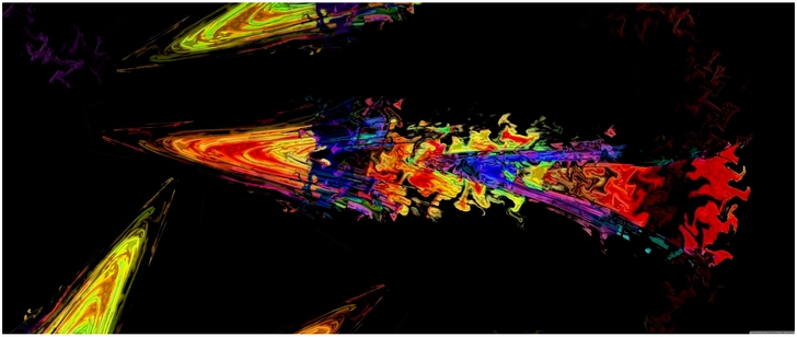 abstrakte farbexplosion in digitaler kunst