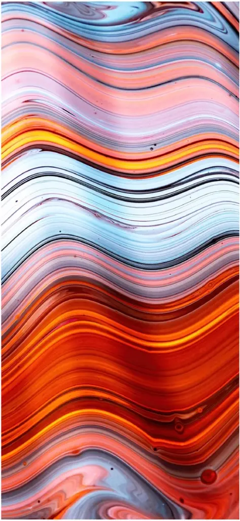 abstrakte wellen in orange blau und rosa
