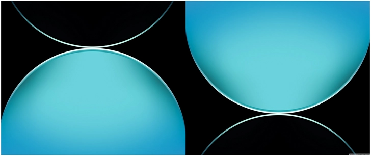aesthetische digitale grafik mit blauen formen