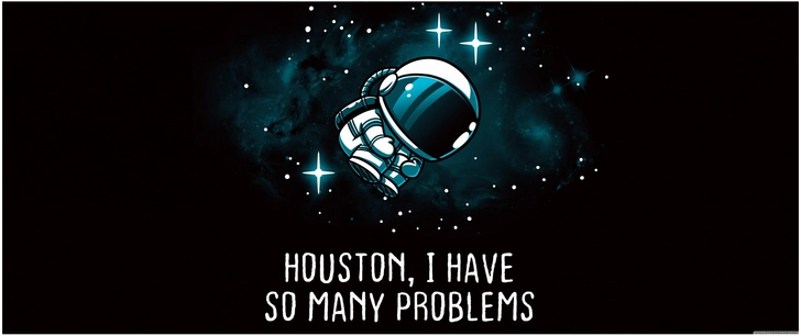 astronaut mit humor ueber probleme im weltraum