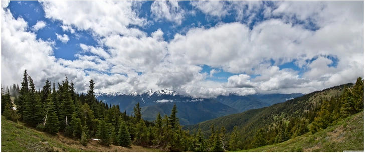 atemberaubende panoramaaussicht auf die olympischen berge in washington