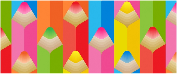 bunte bleistifte digitale grafik illustration