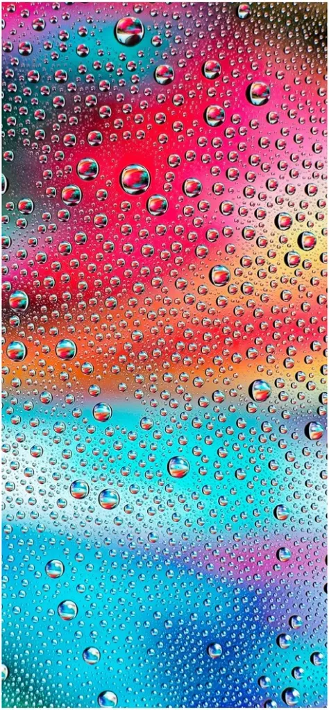 bunte wassertroepfchen auf digitalem hintergrund