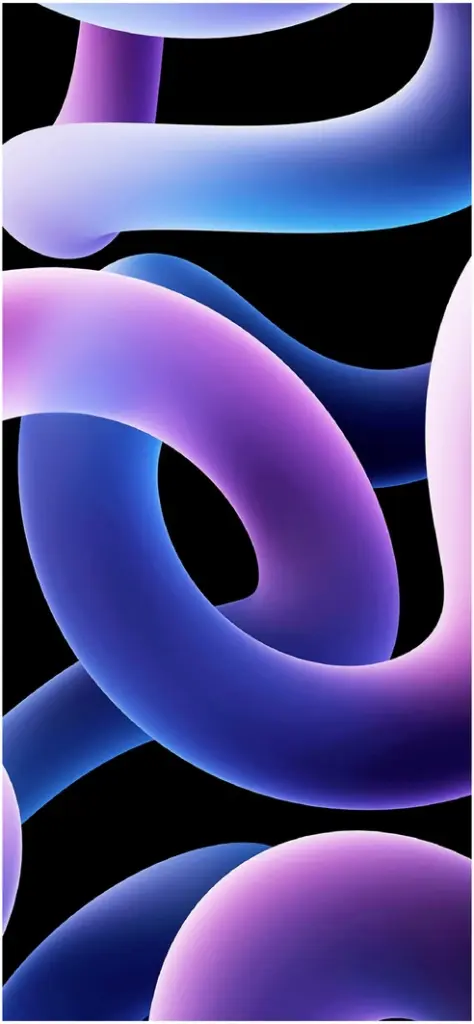 dynamische digitale grafik mit geschwungenen linien in blau und violett