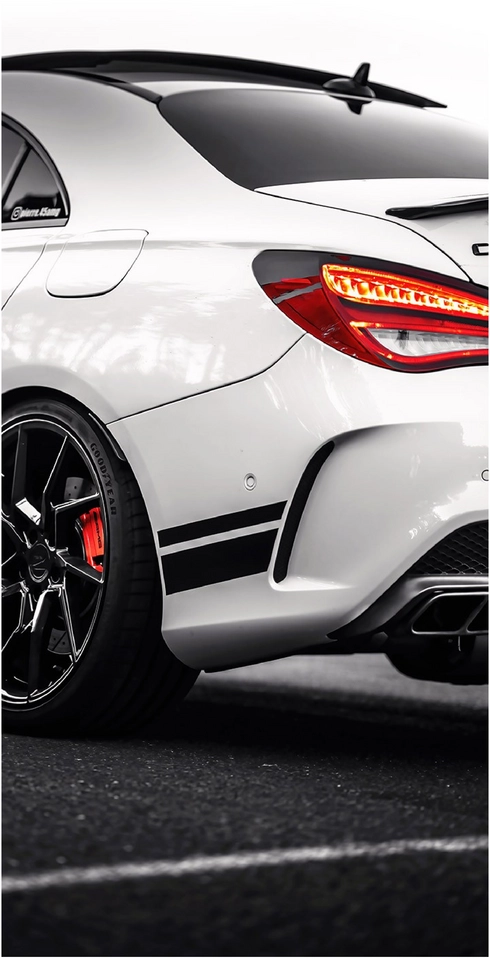 elegante automobilansicht mit sportlichen akzenten