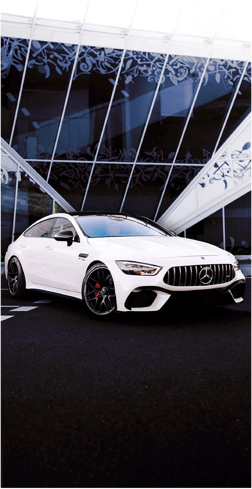 elegantes auto moderne architektur urbaner stil