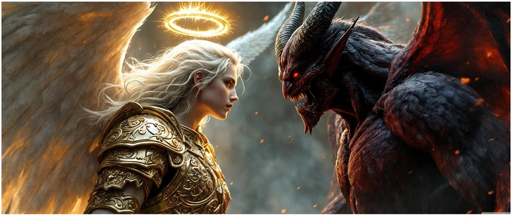 engel und daemon im kampf von gut und boese