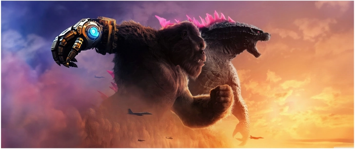 epic monster showdown affe gegen reptil in digitaler grafik