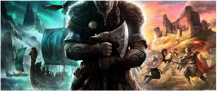 epic viking battle szene in digitaler grafik