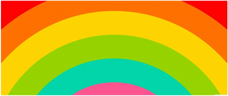 farbenfroher regenbogen in digitalen grafiken