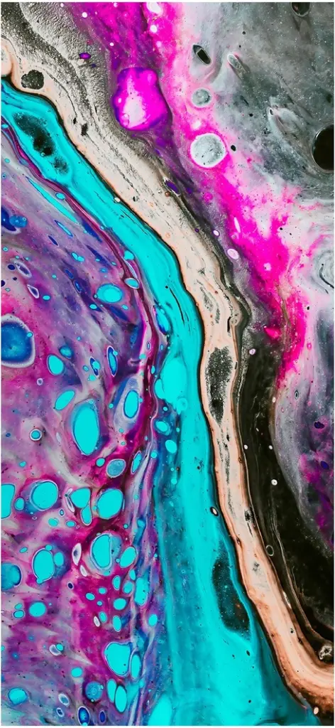farbige abstrakte darstellung in blau und pink