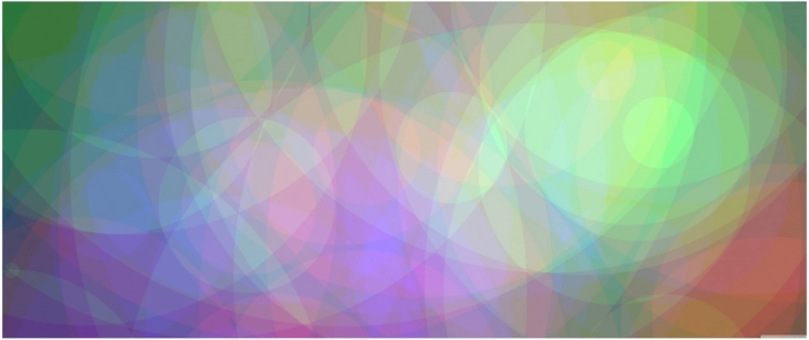 farbige digitale grafik mit transparenten formen und sanften farbverlaeufen
