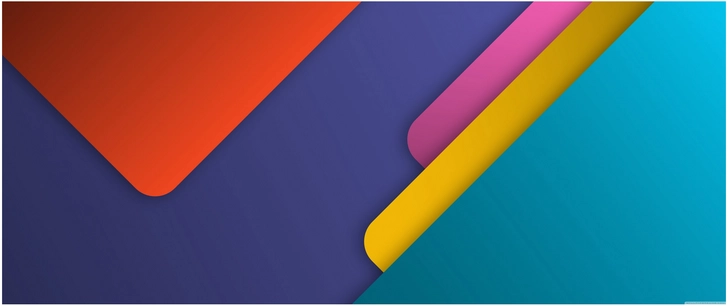 farbige layer mit geometrischen formen in digitaler grafik