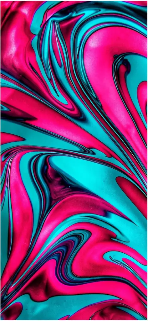 fascination abstrakte kunst pink tuerkis