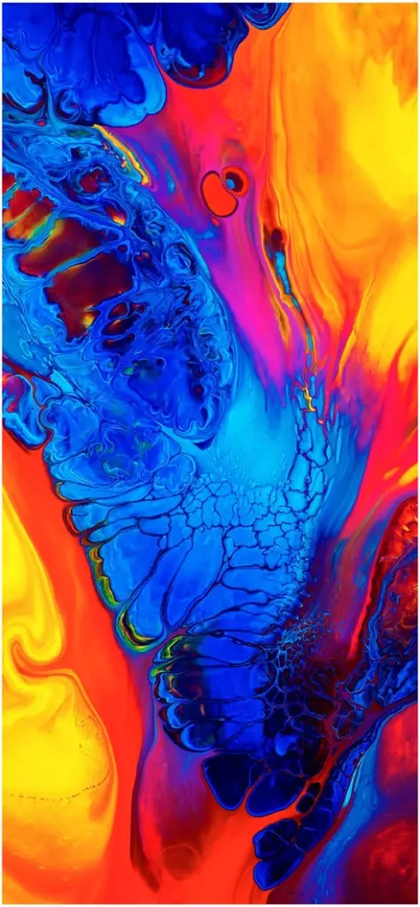 fascinierende farben und fliessende formen in digitaler grafik