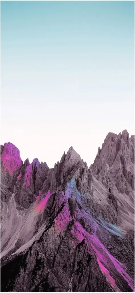 faszinierende berglandschaft mit buntem farbspiel