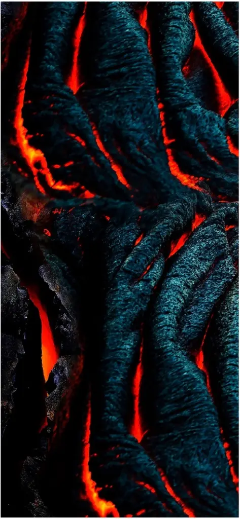 faszinierende heisse lava mit eindrucksvollen strukturen