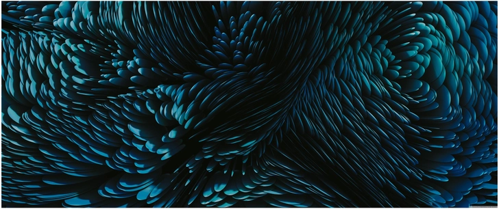 fesselnde digitale kunst mit dynamischen formen in blau und schwarz