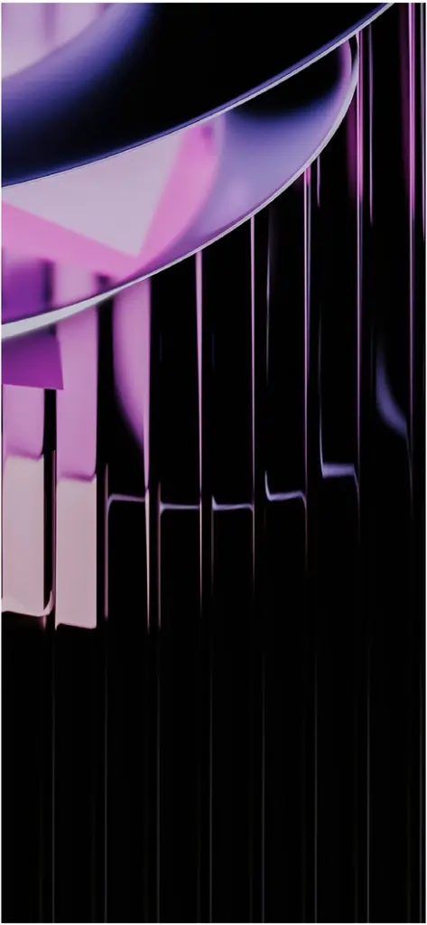 futuristische digitale grafik in lila und schwarz
