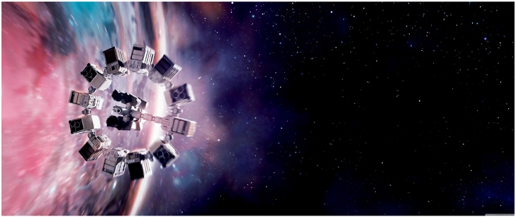 futuristische raumschiff darstellung im weltraum