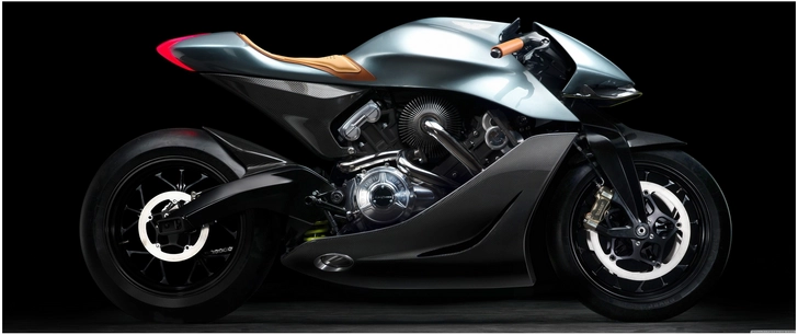 futuristisches motorrad mit einzigartigem design