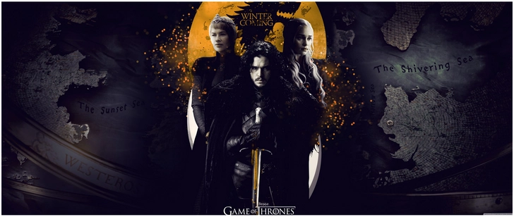 game of thrones winter is coming mit zentralen figuren