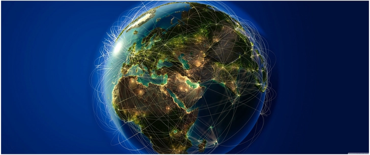 globale vernetzung und kommunikation der erde