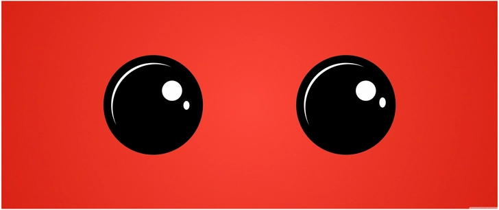 grosse augen auf rotem hintergrund digitale kunst