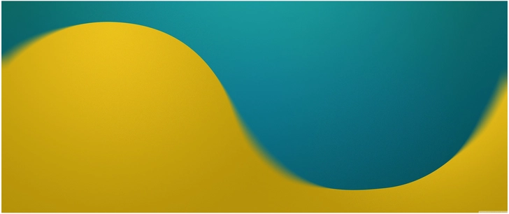 harmonische digitale grafik geschwungene formen gelb blau