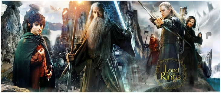 herr der ringe charaktere in epischer digitaler grafik