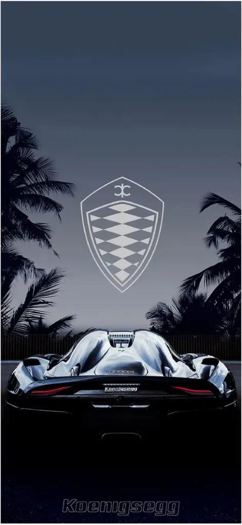koenigsegg sportwagen in naechtlicher kulisse