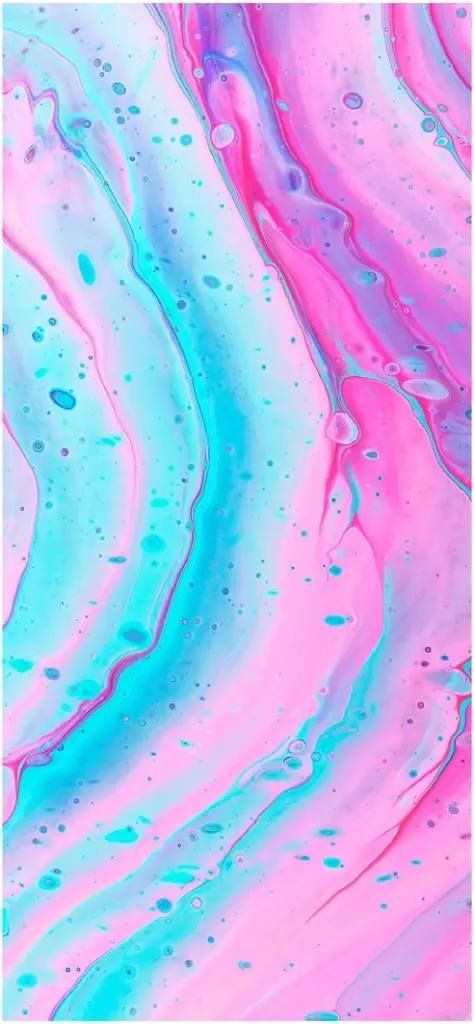 kuenstlerische darstellung pink blau fliessende farben
