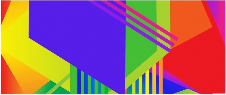 lebendige abstrakte geometrische formen in farben