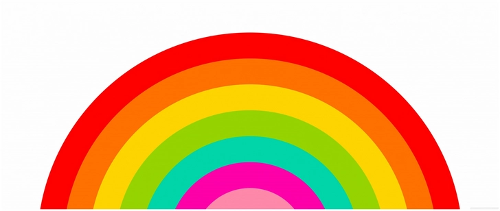 lebendiger regenbogen in digitaler grafik