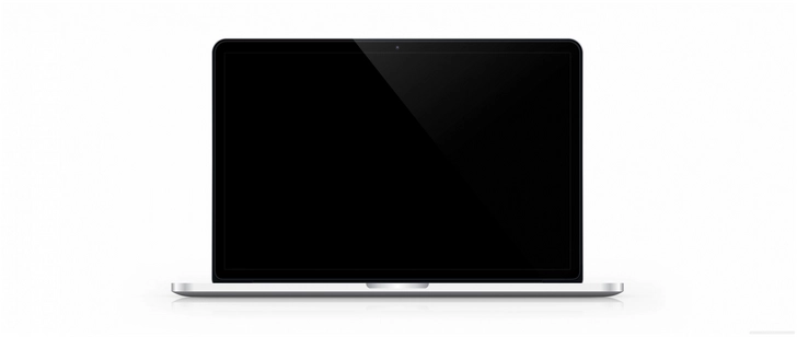 leerer laptop bildschirm auf hellem hintergrund