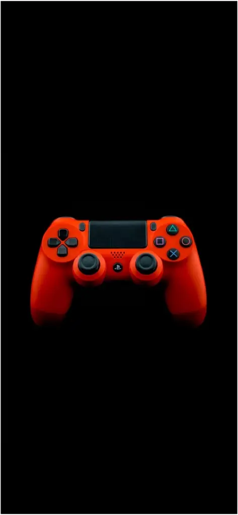 leuchtend roter videospiel controller schwarzer hintergrund