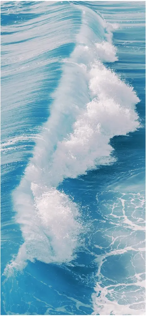leuchtende welle in blau und weiss