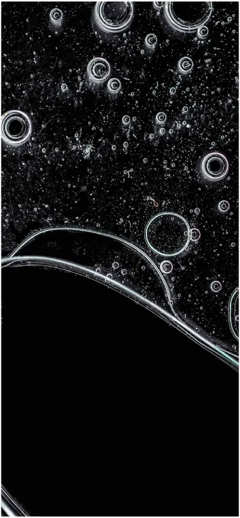 luftblasen im schwarzen wasser digitale grafik