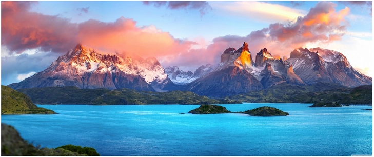 majestetische berglanschaft im torres del paine nationalpark