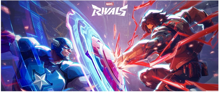 marvel rivals captain america gegen winter soldier digitale grafik