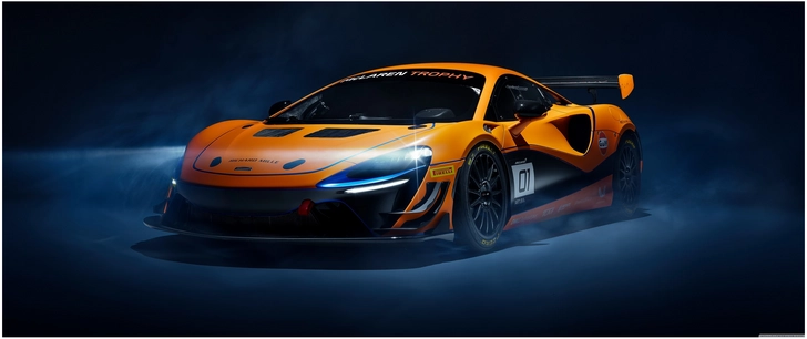 mclaren 720s orange dunkler hintergrund automobil grafik