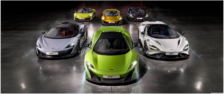mclaren sportwagen in beeindruckender anordnung
