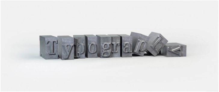 metallbuchstaben typografie darstellung