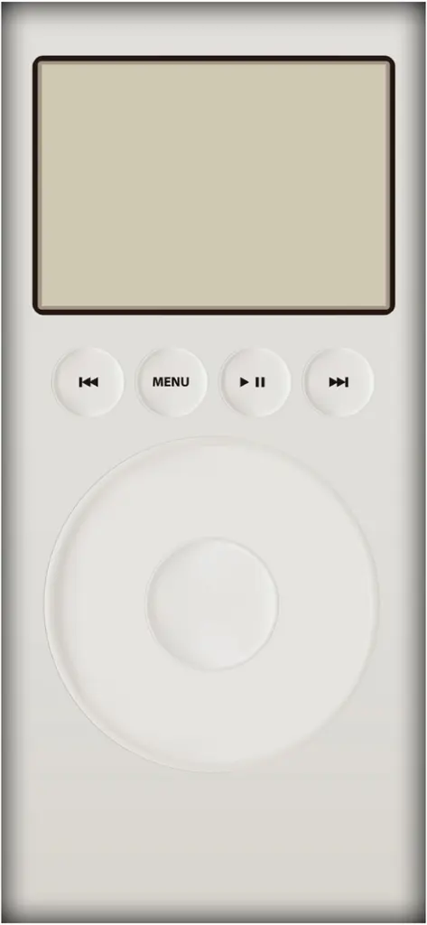 minimalistisches ipod interface in digitaler grafik