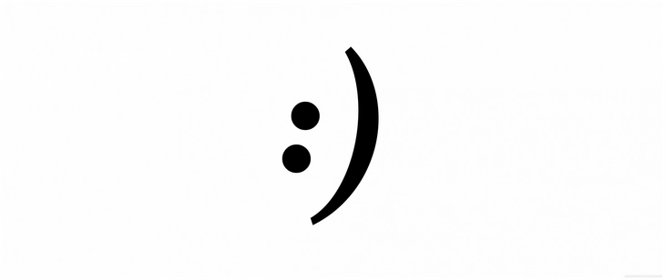 minimalistisches laecheln in schwarzweiss