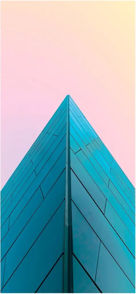moderne architektur geometrische formen blaue fassaden