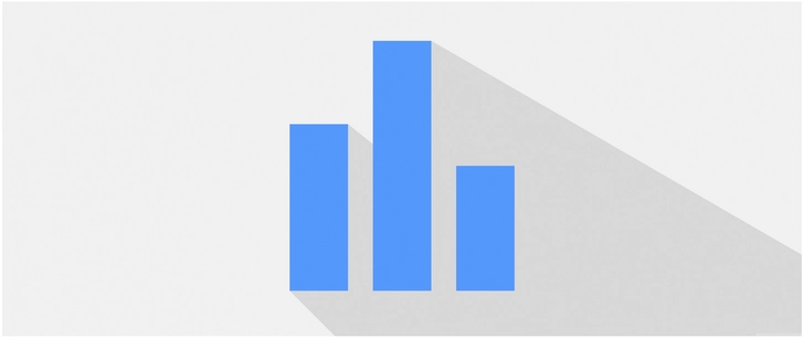 moderne digitale grafik mit balkendiagrammen in blau