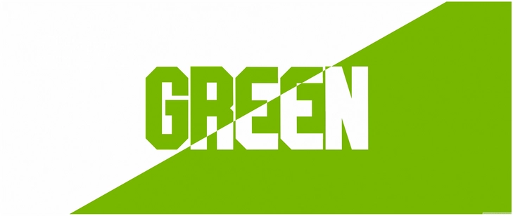 moderne digitale grafik mit dem wort green