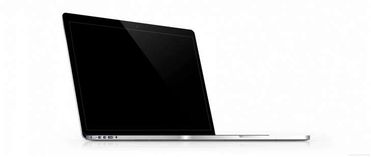 moderne macbook pro laptop darstellung auf hellem hintergrund